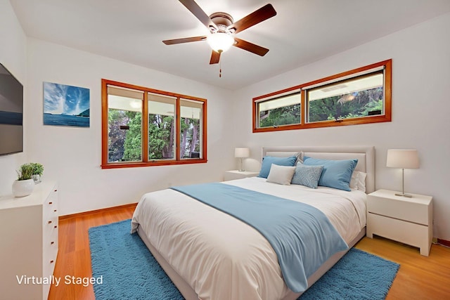 895 Humboldt Ave W, Saint Paul, MN 55118 - bedroom featuring light wood finished floors and a ceiling fan