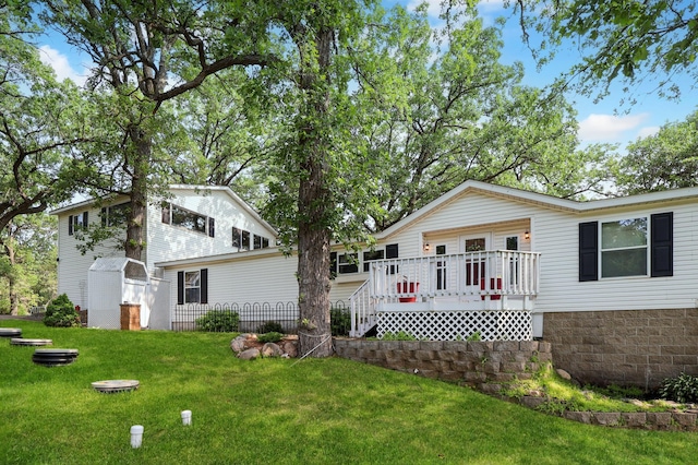 10196 48th St, Clear Lake, MN 55319 - view of front facade featuring a deck