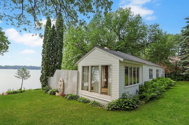 10196 48th St, Clear Lake, MN 55319 - view of side of property with a yard and a water view
