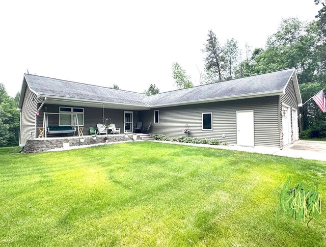 11672 147th Ave, Straight River Twp, MN 56464 - view of front of home featuring a front yard and a porch