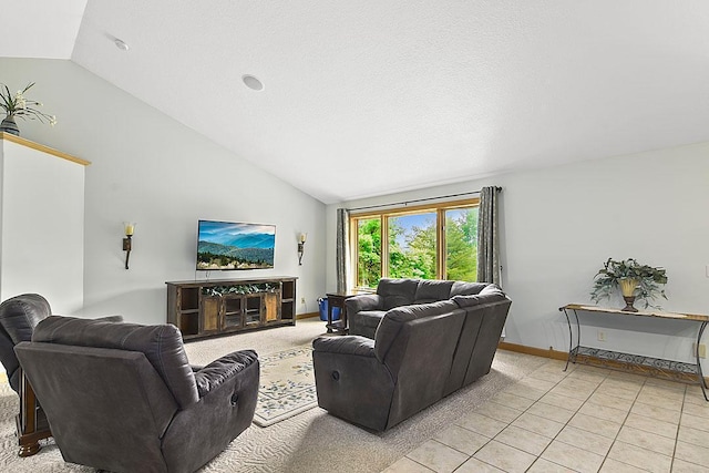 11672 147th Ave, Straight River Twp, MN 56464 - living area with lofted ceiling and light tile patterned flooring
