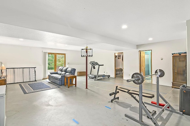 11672 147th Ave, Straight River Twp, MN 56464 - exercise room with recessed lighting