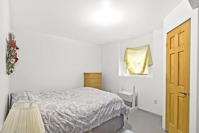 11672 147th Ave, Straight River Twp, MN 56464 - bedroom with finished concrete floors and a textured ceiling