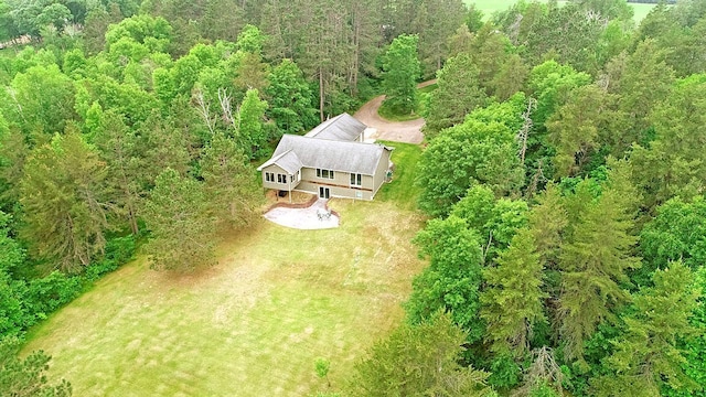 11672 147th Ave, Straight River Twp, MN 56464 - view from above of property with a heavily wooded area