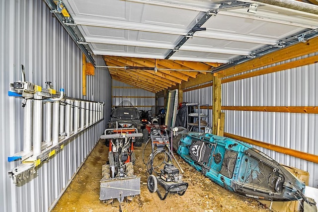 11672 147th Ave, Straight River Twp, MN 56464 - garage featuring metal wall