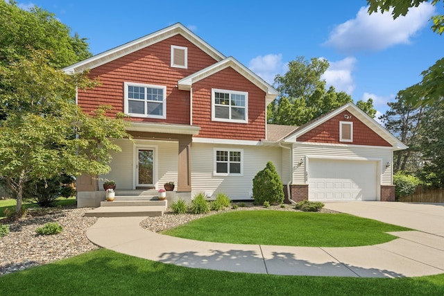 1020 Bliss Ln, Bloomington, MN 55431 - craftsman-style house with an attached garage, a front lawn, and concrete driveway