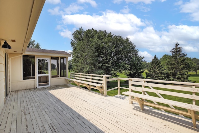 930 Minekahda Pl, Owatonna, MN 55060 - wooden deck with a sunroom