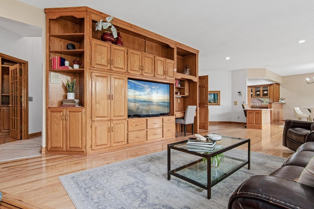 3817 Dunbar Ct N, Brooklyn Park, MN 55443 - living room with light wood-style floors and recessed lighting