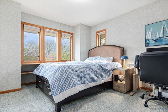 3817 Dunbar Ct N, Brooklyn Park, MN 55443 - carpeted bedroom with an office area and baseboards