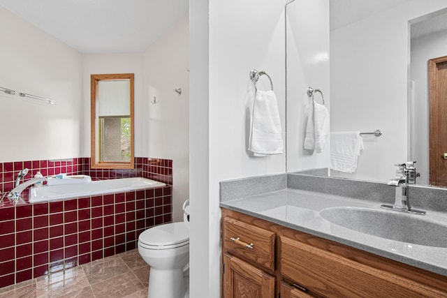 3817 Dunbar Ct N, Brooklyn Park, MN 55443 - full bathroom featuring vanity and tiled bath
