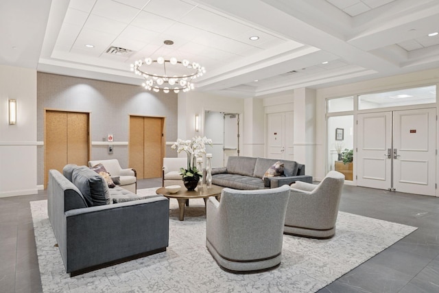 8301 Creekside Cir Unit 570, Bloomington, MN 55437 - living area with a chandelier and recessed lighting