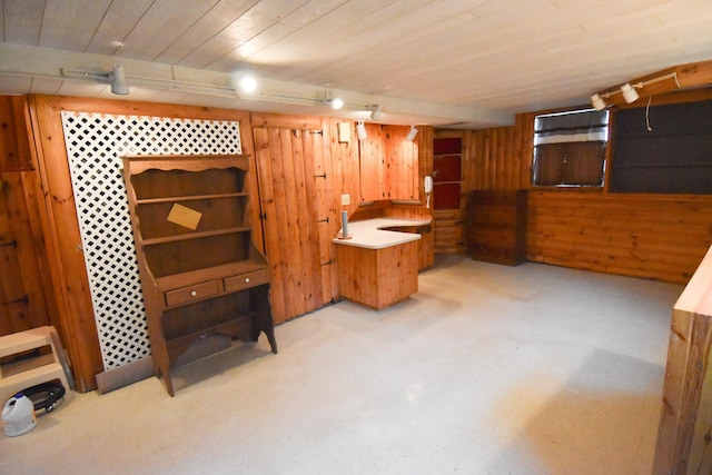 21840 320th Ave NW, Warren, MN 56762 - unfurnished bedroom featuring wooden walls