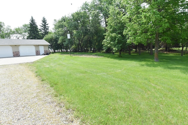 21840 320th Ave NW, Warren, MN 56762 - view of green lawn featuring a garage