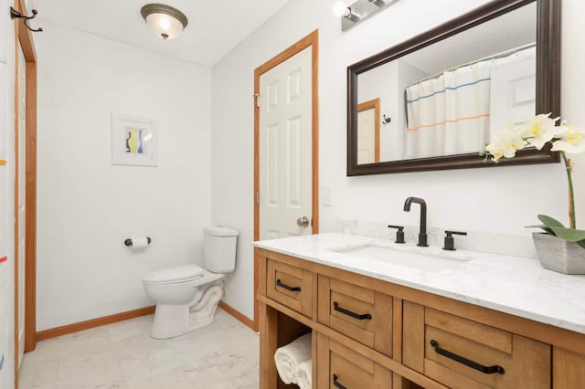 5055 149th St N Unit 2, Hugo, MN 55038 - bathroom featuring marble look tile flooring and vanity