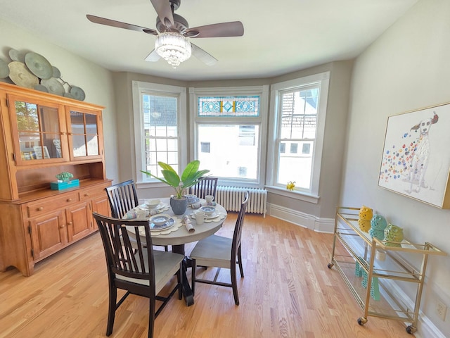 1323 Lincoln Ave, Saint Paul, MN 55105 - dining area with healthy amount of natural light, radiator, and light wood-style floors