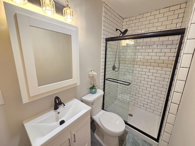 1323 Lincoln Ave, Saint Paul, MN 55105 - bathroom featuring a shower stall, toilet, and vanity