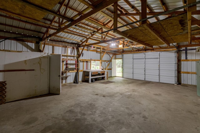 33087 Elm Ln, Motley, MN 56466 - garage with metal wall