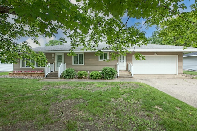 905 24th Ave N, Saint Cloud, MN 56303 - ranch-style home with an attached garage, concrete driveway, and a front yard