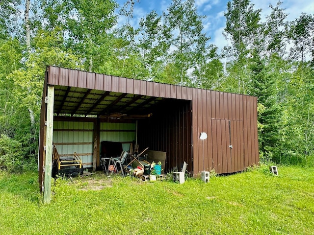 3274 County Road 1 SW, Boone Twp, MN 56623 - view of pole building featuring a yard