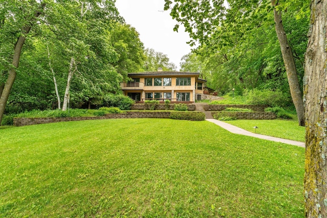 28647 State Highway 78, Otter Tail Twp, MN 56515 - view of front of home with a front lawn and a balcony