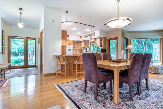 28647 State Highway 78, Otter Tail Twp, MN 56515 - dining space with plenty of natural light, light wood-type flooring, and recessed lighting