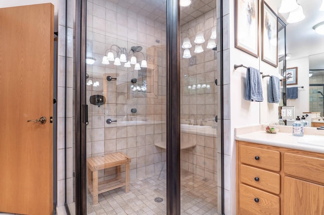 28647 State Highway 78, Otter Tail Twp, MN 56515 - bathroom featuring vanity and a stall shower