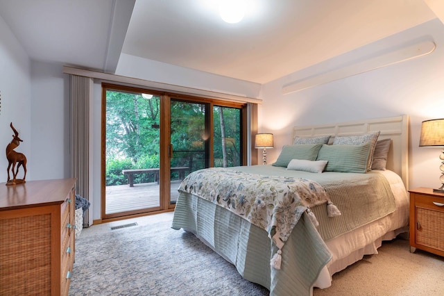 28647 State Highway 78, Otter Tail Twp, MN 56515 - bedroom with access to exterior and light carpet