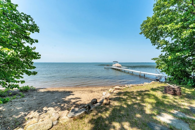 28647 State Highway 78, Otter Tail Twp, MN 56515 - water view with a dock and local beach