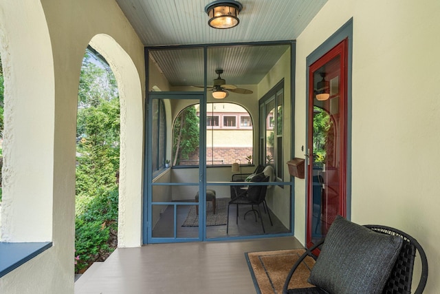 141 Rustic Ldg W, Minneapolis, MN 55419 - view of patio / terrace with ceiling fan