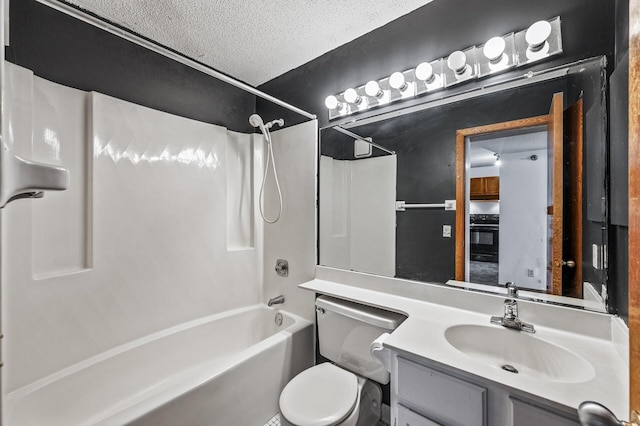 66 9th St E Unit 1806, Saint Paul, MN 55101 - bathroom with a textured ceiling, washtub / shower combination, and vanity