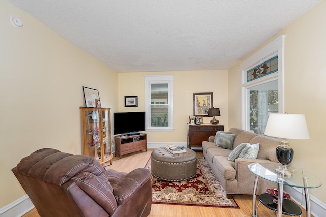190 Annapolis St E, West Saint Paul, MN 55118 - living area with light wood-type flooring and a textured ceiling