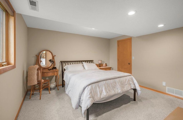 2434 Southcrest Ave E, Maplewood, MN 55119 - bedroom featuring light carpet, baseboards, and recessed lighting