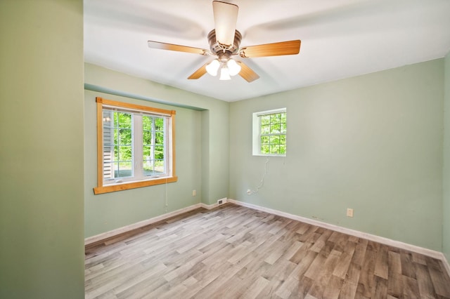 5578 Cloquet Rd, Midway Twp, MN 55810 - unfurnished room featuring wood finished floors and ceiling fan