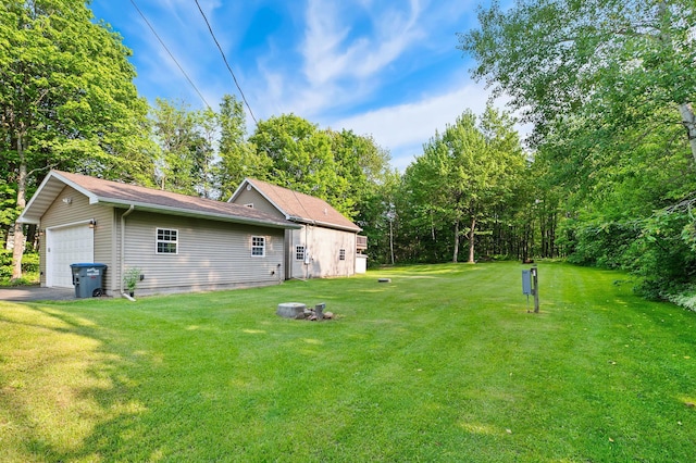 5578 Cloquet Rd, Midway Twp, MN 55810 - view of grassy yard with a garage