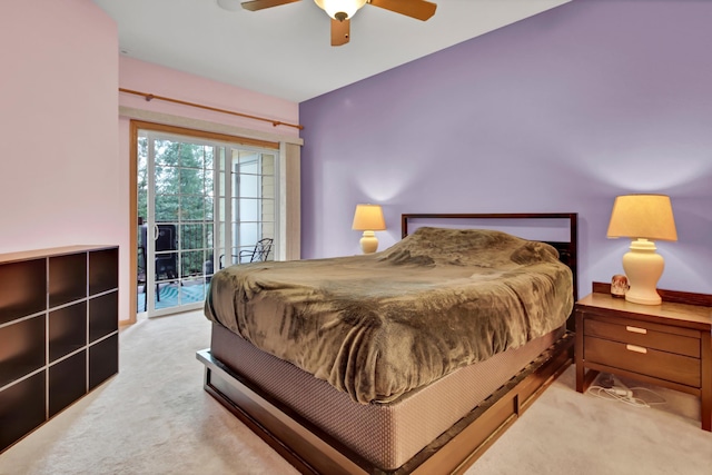 755 Hickory Way Unit 2, Lake City, MN 55041 - carpeted bedroom featuring access to exterior and a ceiling fan