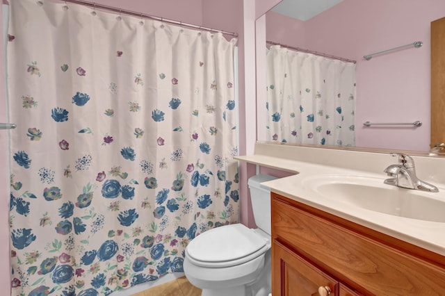 755 Hickory Way Unit 2, Lake City, MN 55041 - bathroom featuring vanity, tile patterned flooring, and a shower with shower curtain