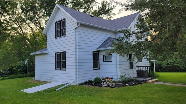 112 240th St N, Eglon Twp, MN 56549 - view of property exterior with roof with shingles and a lawn
