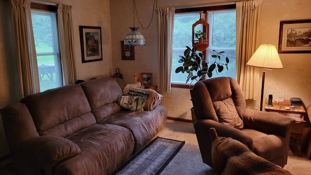 112 240th St N, Eglon Twp, MN 56549 - living room with carpet and plenty of natural light