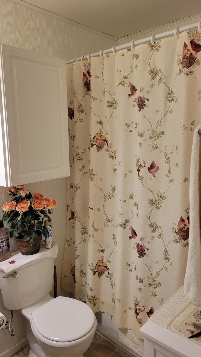 112 240th St N, Eglon Twp, MN 56549 - bathroom featuring toilet and a shower with curtain