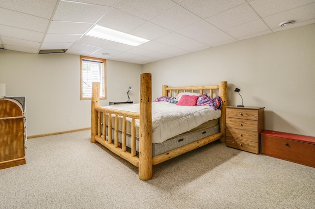 2607 Forest View Dr NE, Bemidji, MN 56601 - bedroom with carpet, a paneled ceiling, and baseboards