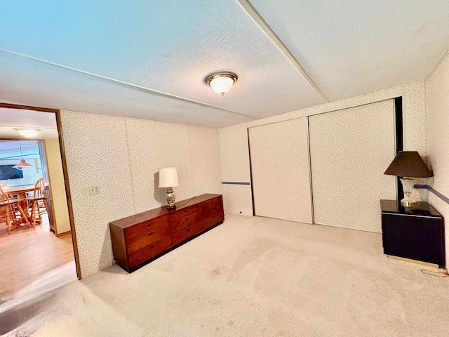 2683 22nd St NW Lot 8, Baudette, MN 56623 - bedroom featuring carpet floors, a textured ceiling, and a closet