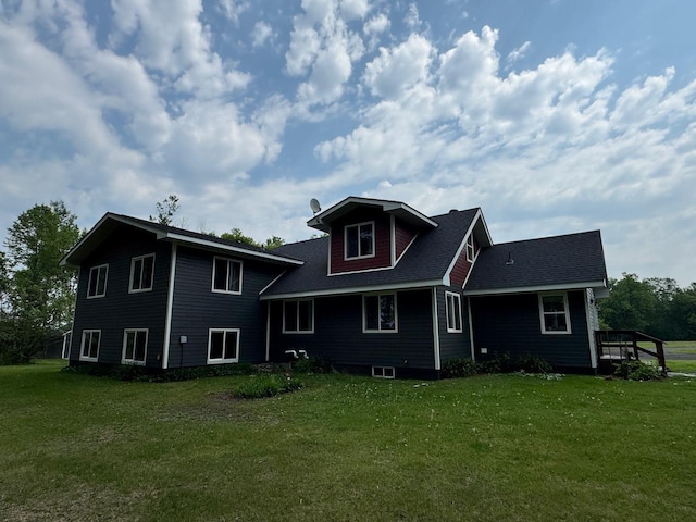 32440 Corlan Rd NE, Langor Twp, MN 56630 - rear view of property with a yard