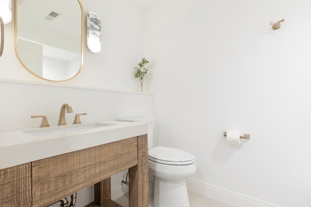 4603 Merilane Ave, Edina, MN 55436 - half bathroom with vanity and tile patterned floors