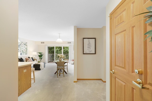 5650 Boone Ave N, New Hope, MN 55428 - hall with light colored carpet and baseboards