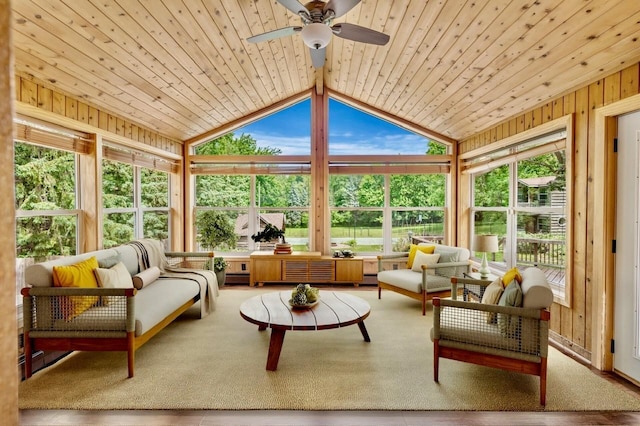101 Sunset Dr S, Minnetonka, MN 55305 - sunroom / solarium with lofted ceiling and wooden walls