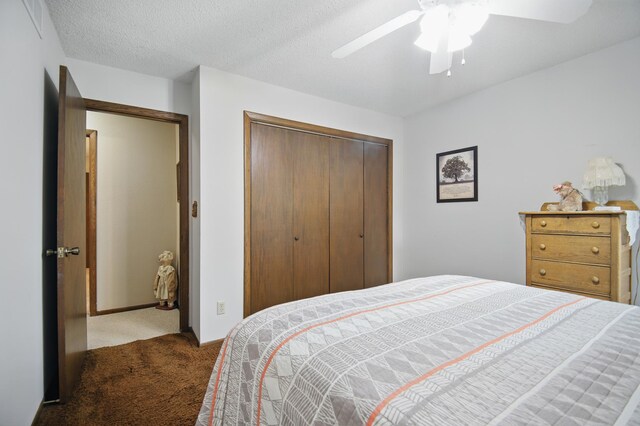 20128 554th St, Concord Twp, MN 55985 - carpeted bedroom featuring a closet and a ceiling fan