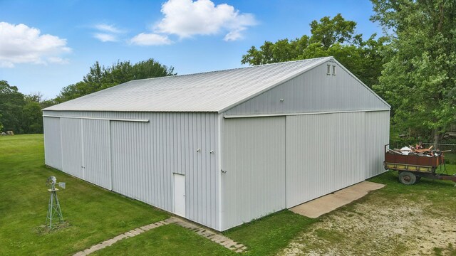 20128 554th St, Concord Twp, MN 55985 - view of pole building with a yard