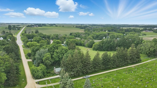 20128 554th St, Concord Twp, MN 55985 - aerial overview of property's location with a tree filled landscape and rural landscape