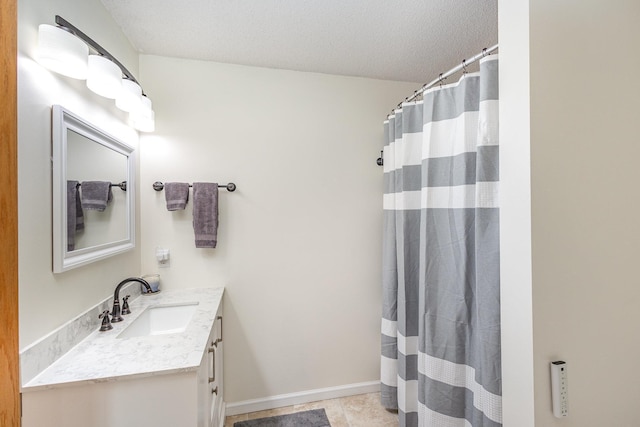 4426 Lakeshore Ter, Eagan, MN 55122 - full bath featuring vanity, a textured ceiling, and a shower with shower curtain