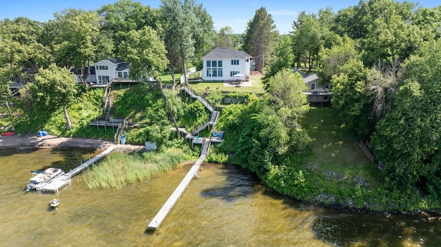 10460 Kismet Isle, Chisago Lake Twp, MN 55013 - aerial view of property's location with a large body of water